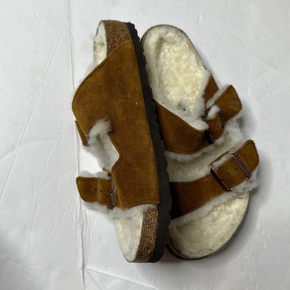 Birkenstock Arizona Shearling suede sandals - Picture 8 of 12